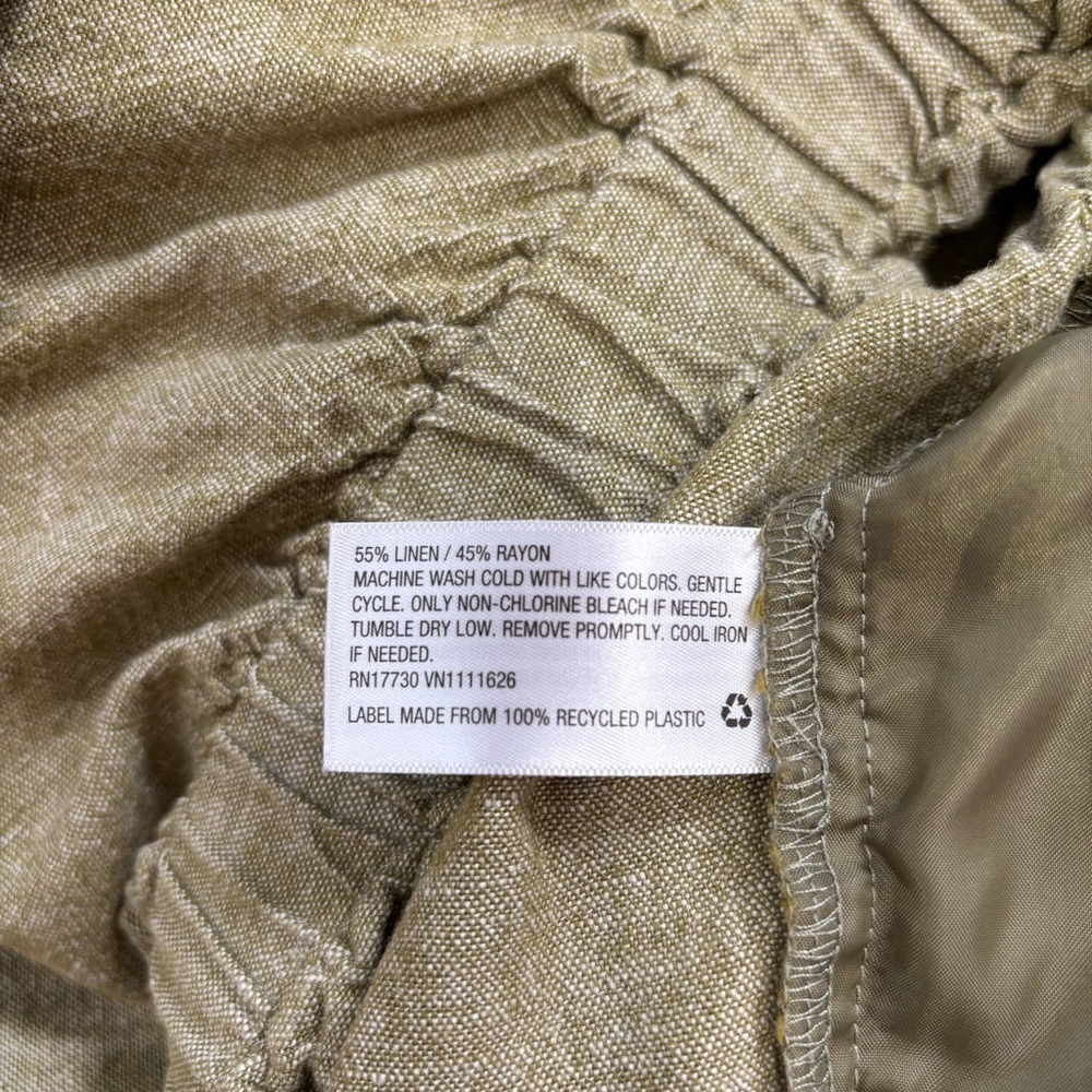 Ava & Viv Plus Size 3X Green Linen Rayon High Rise Pull On Beach Bermuda Shorts - Picture 12 of 16